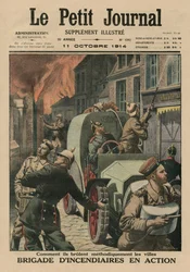 Brigade of Arsonists at Work, How They Methodically Set Fire to Towns, front cover illustration from 