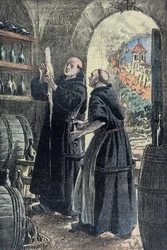 Dom Pierre Perignon (1639-1715), Benedictine monk, inventor of the process of making champagne