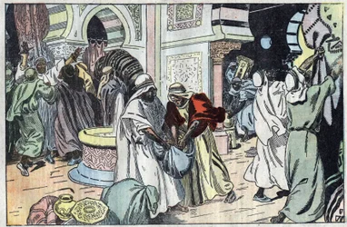 The Wahabites, after taking Mecca, looted King Hussein
