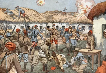 In Aoulay, Wounded Captain Duboin Helped with Senegalese Infantrymen Resisted During 22 Days Until Relief
