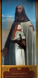 Portrait of Jacques de Molay (Molai) (ca. 1243-1314), last Grand Master of the Templars. Painting by Amaury-Duval (1808-1885). Museum of Versailles.