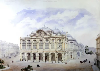 Opera Garnier in Paris in 1850 by Eugene Viollet-le-Duc