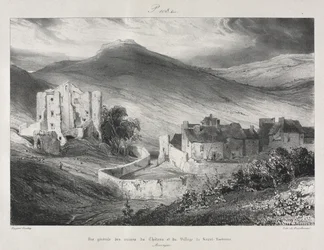 Picturesque and Romantic Journeys in Old France, Auvergne: Ruins of the Castle and Village of Saint Nectaire