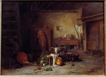Kitchen interior at Nohant: Kitchen of the house of George Sand