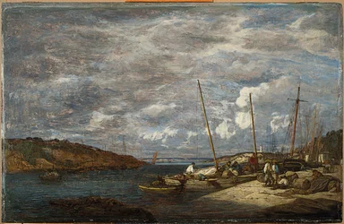 Fishing Boats at the Dock, Douarnenez, 1855