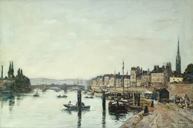 Rouen; The Seine and the Corneill Bridge