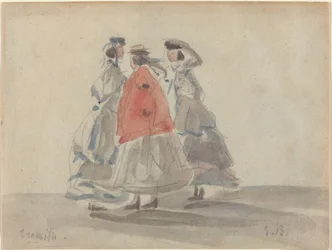 Three Women at Trouville, c. 1865