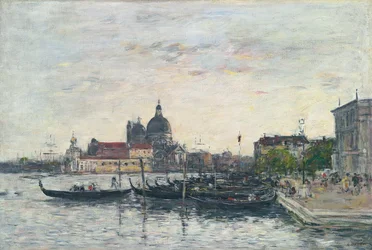 Venice, the Mole at the Entrance to the Grand Canal and the Salute, Evening