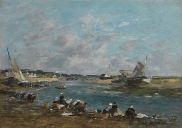 Washerwomen on the Banks of River Touques