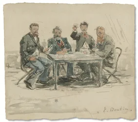At the Saint-Siméon Farm (Jongkind, Émile van Marcke, Claude Monet and 