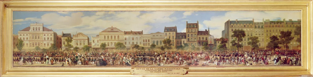 Review of the National Guard, attack of Fieschi, 28th July 1835