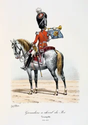 Grenadiers à Cheval du Roi, Trumpeter, 1814-15