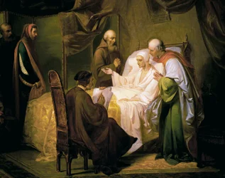 Dante Alighieri on his deathbed