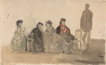 Four Ladies Seated at Trouville