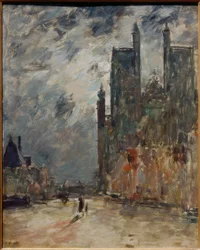 Collegiate Church of Abbeville at Night