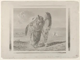 A Turk Saddling His Horse