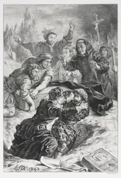 Hamlet: Hamlet and Laertes in the Grave of Ophelia