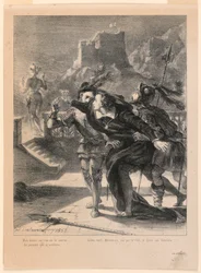 Illustration for Hamlet: Hamlet Tries to Follow the Ghost of His Father (I,4)