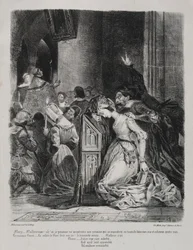 Illustrations for Faust: Marguerite at Church