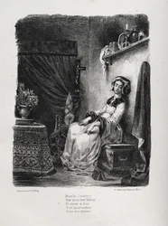 Illustrations for Faust: Marguerite with the Wheel