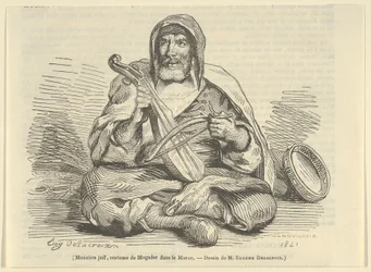 Jewish Musician in Mogador Costume, Morocco, 1842
