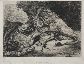 Lion Devouring a Horse