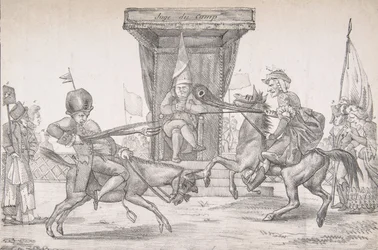 Polemical Duel between Lady Quotidienne and Sir Journal de Paris, 1821