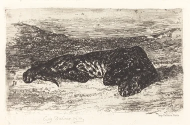 Tiger Sleeping in the Desert, c. 1830