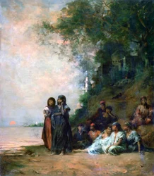 Egyptian Women at the Edge of the Water, 19th Century
