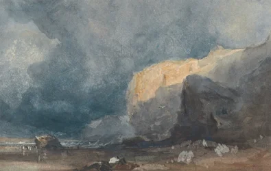 Near Ventnor - Coastal Landscape with Dark Sky