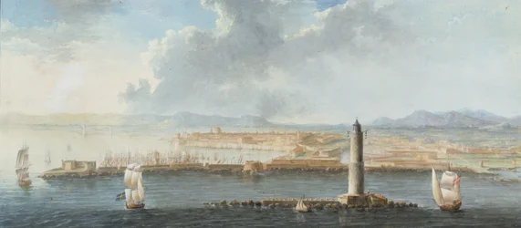 A View of a Port from the Sea, Probably Livorno