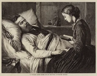 A Wounded Danish Soldier and his Betrothed (engraving)