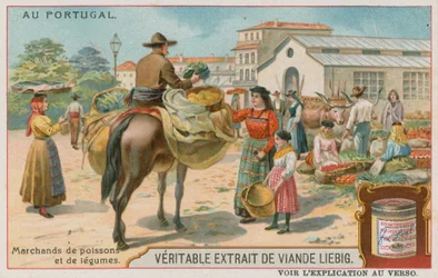A fish and vegetable market