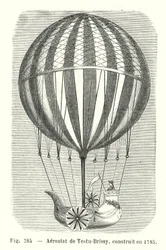Aerostat by Testu-Brissy, Built in 1785 (engraving)