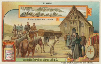 An Icelandic Funeral and the crater of the Hekla volcano