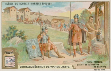 Ancient Roman Road into Saalburg Fort