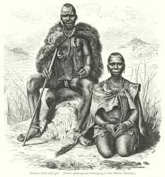 Basuto chief and girl