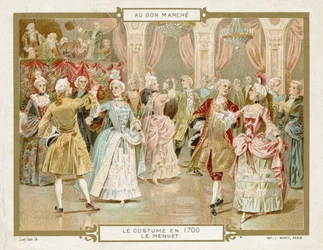Costume in 1700: dancing the minuet