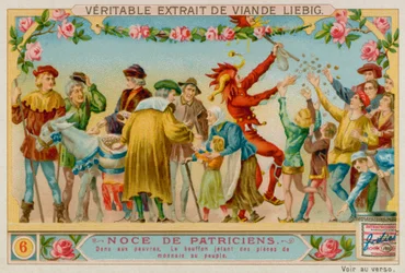 Donations for the Poor, Jester Throws Money to the People