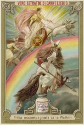 Frigg accompanied by the Valkyries