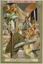 Heimdallr blowing the Gjallar horn to summon the gods of Valhalla to combat