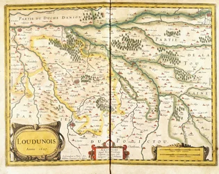 Map of Loudunois in 1627, 1631