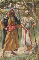 Middle Eastern Men in a Grove