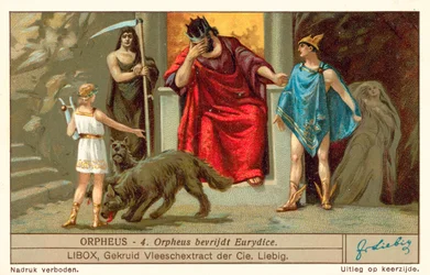 Orpheus frees Eurydice