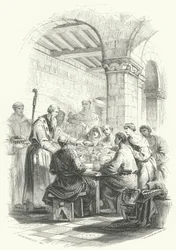 St Eligius Serving Food to the Poor (engraving)