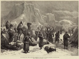 The Afghan War, Camp of the 3rd Goorkhas in the Snow at Sultan Mohammed