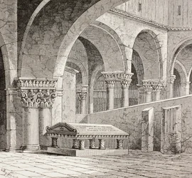 Tomb of Godfrey de Bouillon in the Church of the Holy Sepulchre, Jerusalem