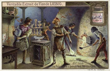 Venetian glass blowers, 14th Century