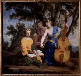 Representation of the Three Muses Melpomene, Erato and Polymnie