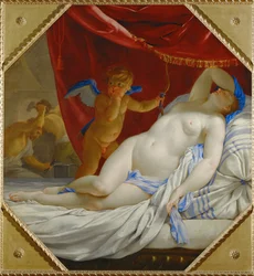 Venus Asleep, Surprised by Amor